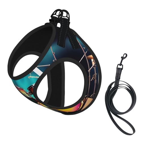 Cooles Drums Set mit weichem Netz-Hundegeschirr und Leine, bequem, gepolstert, kein Ziehen Cooles Drums Set mit weichem Netz-Hundegeschirr und Leine, bequem, gepolstert, kein Ziehen von YQxwJL