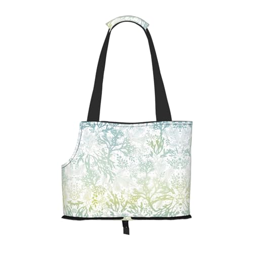Green Sea Blue Seetang-Print Welpentragetasche Hundetragetasche für kleine Hunde und Katzen und Kaninchen Green Sea Blue Seetang-Print Welpentragetasche Hundetragetasche für kleine Hunde und Katzen und Kaninchen von YQxwJL