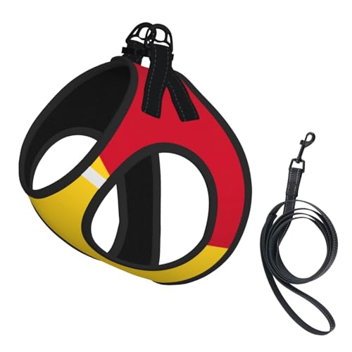 Hundegeschirr und Leine, weiches Netzgewebe, bequem, gepolstert, kein Ziehen, Motiv: Flagge von Rumänien Hundegeschirr und Leine, weiches Netzgewebe, bequem, gepolstert, kein Ziehen, Motiv: Flagge von Rumänien von YQxwJL