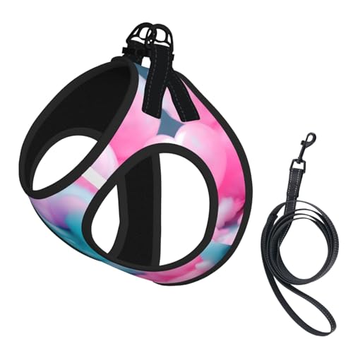 Hundegeschirr und Leine, weiches Netzgewebe, bequem, gepolstert, kein Ziehen, Rosa Hundegeschirr und Leine, weiches Netzgewebe, bequem, gepolstert, kein Ziehen, Rosa von YQxwJL