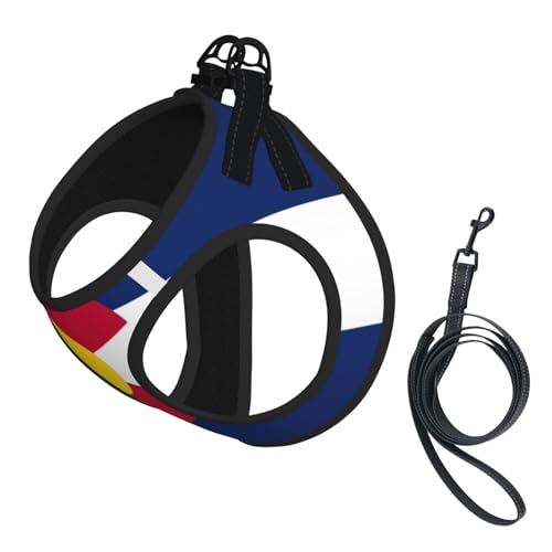 Hundegeschirr und Leine, weiches Netzgewebe, mit Colorado-Flagge, bequem, gepolstert, kein Ziehen Hundegeschirr und Leine, weiches Netzgewebe, mit Colorado-Flagge, bequem, gepolstert, kein Ziehen von YQxwJL