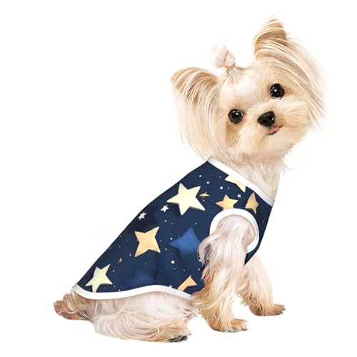 Leichtes Hunde-Shirt, marineblau, Himmel und Sterne, Sommer, kühl, atmungsaktiv, ärmellos, dehnbare Kleidung Leichtes Hunde-Shirt, marineblau, Himmel und Sterne, Sommer, kühl, atmungsaktiv, ärmellos, dehnbare Kleidung von YQxwJL