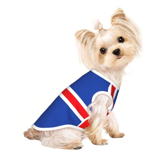 Leichtes Sommer-Shirt, Motiv: Flagge von Island, atmungsaktiv, ärmellos, dehnbare Kleidung Leichtes Sommer-Shirt, Motiv: Flagge von Island, atmungsaktiv, ärmellos, dehnbare Kleidung von YQxwJL