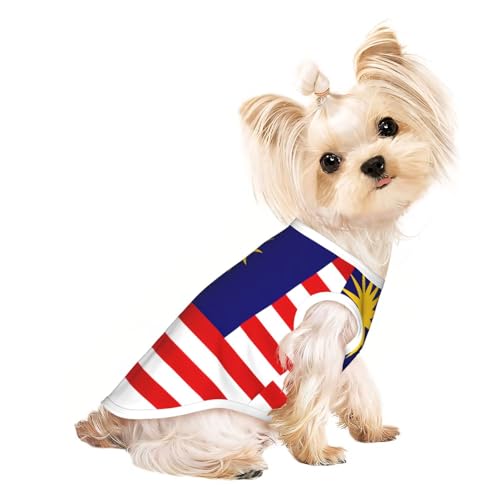 Leichtes Sommer-Shirt, Motiv: Malaysia-Flagge, atmungsaktiv, ärmellos, dehnbare Kleidung Leichtes Sommer-Shirt, Motiv: Malaysia-Flagge, atmungsaktiv, ärmellos, dehnbare Kleidung von YQxwJL