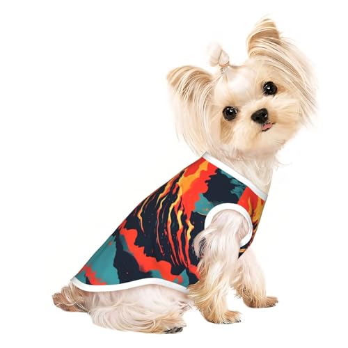 Leichtes Sommer-Shirt, Motiv: Vulkan-Druck, kühl, atmungsaktiv, ärmellos, dehnbare Kleidung Leichtes Sommer-Shirt, Motiv: Vulkan-Druck, kühl, atmungsaktiv, ärmellos, dehnbare Kleidung von YQxwJL