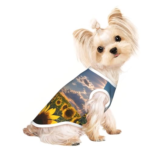 Leichtes Sommer-Shirt, Sonnenblumen-Motiv, atmungsaktiv, ärmellos, dehnbare Kleidung Leichtes Sommer-Shirt, Sonnenblumen-Motiv, atmungsaktiv, ärmellos, dehnbare Kleidung von YQxwJL