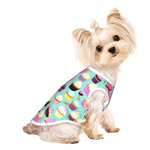 Leichtes Sommer-Shirt mit Cupcake-Muster, kühl, atmungsaktiv, ärmellos, dehnbare Kleidung Leichtes Sommer-Shirt mit Cupcake-Muster, kühl, atmungsaktiv, ärmellos, dehnbare Kleidung von YQxwJL