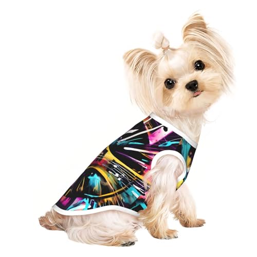 Leichtes Sommer-Shirt mit Graffiti-Stil, atmungsaktiv, ärmellos, dehnbare Kleidung für den Sommer Leichtes Sommer-Shirt mit Graffiti-Stil, atmungsaktiv, ärmellos, dehnbare Kleidung für den Sommer von YQxwJL