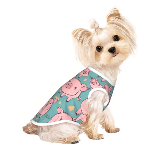 Leichtes Sommer-Shirt mit Schweinenhintergrund, atmungsaktiv, ärmellos, dehnbare Kleidung Leichtes Sommer-Shirt mit Schweinenhintergrund, atmungsaktiv, ärmellos, dehnbare Kleidung von YQxwJL