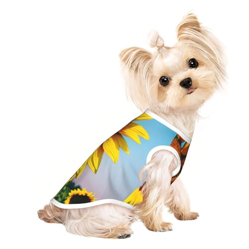 Leichtes Sommer-Shirt mit Sonnenblumen-Blumendruck, kühl, atmungsaktiv, ärmellos, dehnbare Kleidung Leichtes Sommer-Shirt mit Sonnenblumen-Blumendruck, kühl, atmungsaktiv, ärmellos, dehnbare Kleidung von YQxwJL