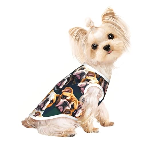 Leichtes Sommer-Shirt mit süßem englischen Bulldoggen-Aufdruck, atmungsaktiv, ärmellos, dehnbare Kleidung Leichtes Sommer-Shirt mit süßem englischen Bulldoggen-Aufdruck, atmungsaktiv, ärmellos, dehnbare Kleidung von YQxwJL
