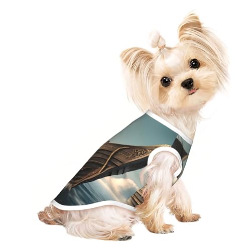 Leichtes T-Shirt mit altem Wikinger-Boot-Druck, Sommer, kühl, atmungsaktiv, ärmellos, dehnbare Kleidung Leichtes T-Shirt mit altem Wikinger-Boot-Druck, Sommer, kühl, atmungsaktiv, ärmellos, dehnbare Kleidung von YQxwJL