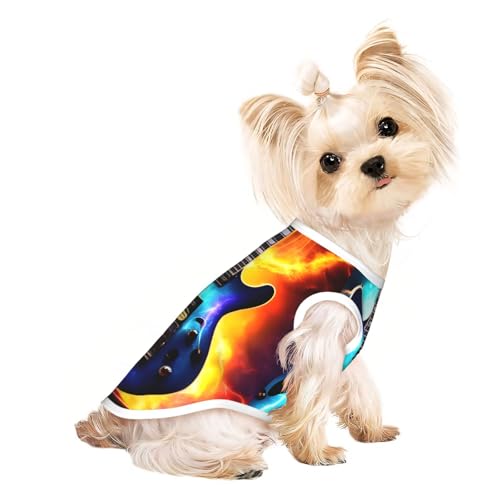 Leichtes T-Shirt mit magischem E-Gitarren-Druck, Sommer, kühl, atmungsaktiv, ärmellos, dehnbare Kleidung Leichtes T-Shirt mit magischem E-Gitarren-Druck, Sommer, kühl, atmungsaktiv, ärmellos, dehnbare Kleidung von YQxwJL