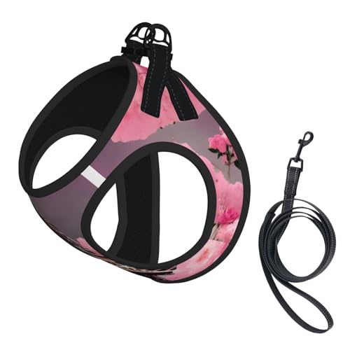 Paris Street Hundegeschirr und Leine, weiches Netzgewebe, mit Eiffelturm-Motiv, bequem, gepolstert, kein Ziehen, Rosa Paris Street Hundegeschirr und Leine, weiches Netzgewebe, mit Eiffelturm-Motiv, bequem, gepolstert, kein Ziehen, Rosa von YQxwJL
