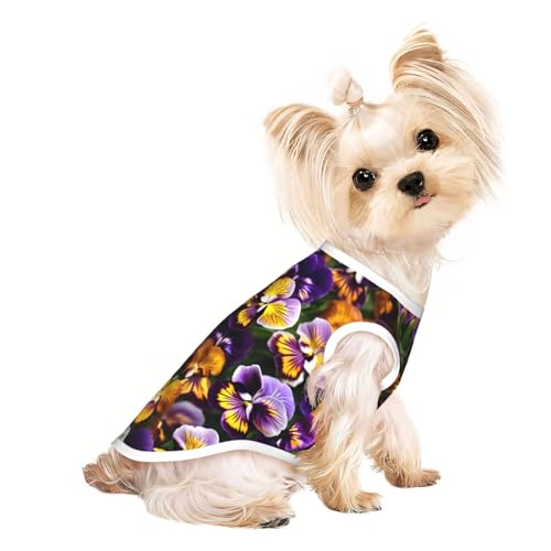 Stiefmütterchen Perfektion bedrucktes Hunde-Shirt, leicht, Sommer, kühl, atmungsaktiv, ärmellos, dehnbare Kleidung Stiefmütterchen Perfektion bedrucktes Hunde-Shirt, leicht, Sommer, kühl, atmungsaktiv, ärmellos, dehnbare Kleidung von YQxwJL