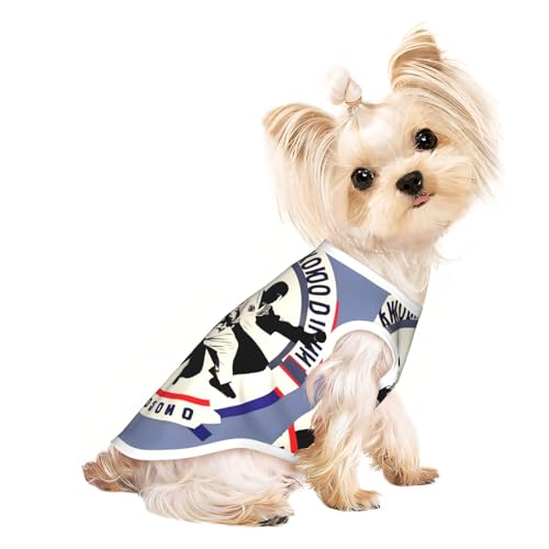 Taekwondo-Hunde-Shirt, leicht, Sommer, kühl, atmungsaktiv, ärmellos, dehnbare Kleidung von YQxwJL