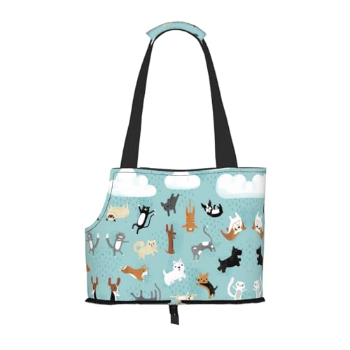 Tragetasche für Hunde und Katzen, Motiv "Raining Cats & Dogs", für kleine Hunde, Katzen und Kaninchen Tragetasche für Hunde und Katzen, Motiv "Raining Cats & Dogs", für kleine Hunde, Katzen und Kaninchen von YQxwJL