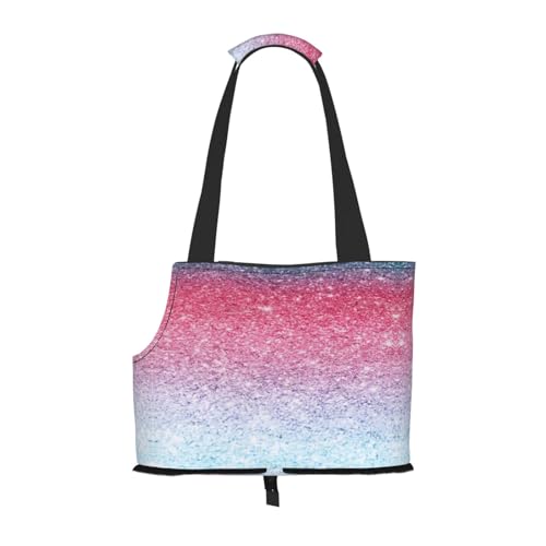 Tragetasche für kleine Hunde, Katzen und Kaninchen, Pastellfarben, Blau / Rosa / Violett von YQxwJL