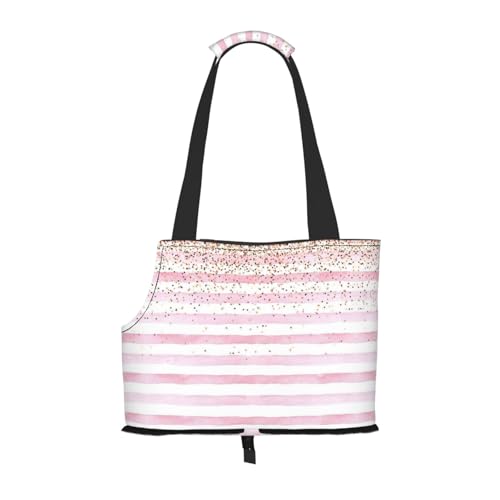 Tragetasche für kleine Hunde, Katzen und Kaninchen, gestreift, Rosa gestreift Tragetasche für kleine Hunde, Katzen und Kaninchen, gestreift, Rosa gestreift von YQxwJL