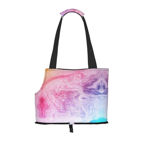 Tragetasche für kleine Hunde, Katzen und Kaninchen, mit buntem Marmor, Pastellrosa, Blau, Violett, bedruckt Tragetasche für kleine Hunde, Katzen und Kaninchen, mit buntem Marmor, Pastellrosa, Blau, Violett, bedruckt von YQxwJL