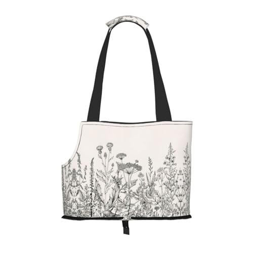 Tragetasche für kleine Hunde und Katzen und Kaninchen, mit botanischer Gravur Tragetasche für kleine Hunde und Katzen und Kaninchen, mit botanischer Gravur von YQxwJL