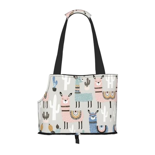 Tragetasche mit Lama-Kaktus-Aufdruck, für kleine Hunde, Katzen und Kaninchen Tragetasche mit Lama-Kaktus-Aufdruck, für kleine Hunde, Katzen und Kaninchen von YQxwJL