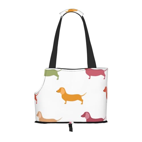 Tragetasche mit niedlichem Dackel-Aufdruck, für kleine Hunde, Katzen und Kaninchen Tragetasche mit niedlichem Dackel-Aufdruck, für kleine Hunde, Katzen und Kaninchen von YQxwJL