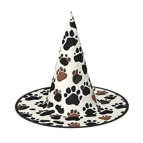 YQxwJL Hund Pfoten Druck Halloween Hexenhut Zauberer Hut Dekorationen für Hexenhüte hängende Dekoration für schwimmende Veranda YQxwJL Hund Pfoten Druck Halloween Hexenhut Zauberer Hut Dekorationen für Hexenhüte hängende Dekoration für schwimmende Veranda von YQxwJL
