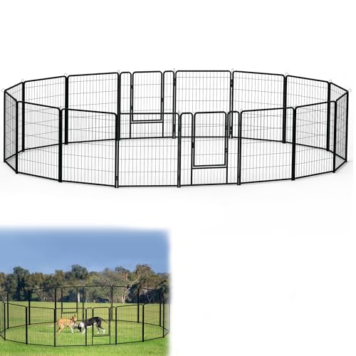 YRHome 16-teilig Welpenauslauf Hundelaufstall Welpenlaufstall Freilaufgehege 80x 65 cm Faltbare Freigehege Tierlaufstall inkl.Tür und Erdanker für Innen/Außenbereich Wetterfest YRHome 16-teilig Welpenauslauf Hundelaufstall Welpenlaufstall Freilaufgehege 80x 65 cm Faltbare Freigehege Tierlaufstall inkl.Tür und Erdanker für Innen/Außenbereich Wetterfest von YRHome