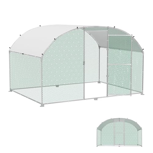 YRHome 3x2x2m Freilaufgehege Hühnerstall Haustierkäfig aus Metall Geflügelstall Hühnerhaus Bogenform Design mit Sonnenschutzdach Winterfest für Hühnerkäfig Haustierkäfig Vogelkäfig Kleintiere YRHome 3x2x2m Freilaufgehege Hühnerstall Haustierkäfig aus Metall Geflügelstall Hühnerhaus Bogenform Design mit Sonnenschutzdach Winterfest für Hühnerkäfig Haustierkäfig Vogelkäfig Kleintiere von YRHome