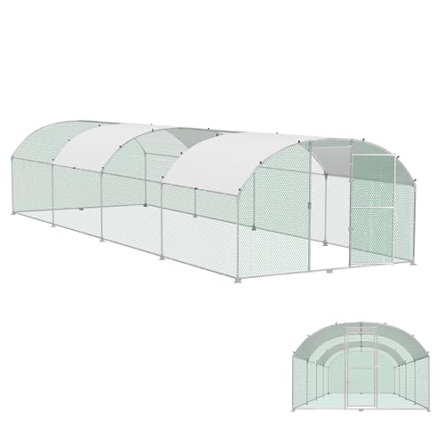 YRHome 3x8x2m Freilaufgehege Hühnerstall Haustierkäfig aus Metall Geflügelstall Hühnerhaus Bogenform Design mit Sonnenschutzdach Winterfest für Hühnerkäfig Haustierkäfig Vogelkäfig Kleintiere YRHome 3x8x2m Freilaufgehege Hühnerstall Haustierkäfig aus Metall Geflügelstall Hühnerhaus Bogenform Design mit Sonnenschutzdach Winterfest für Hühnerkäfig Haustierkäfig Vogelkäfig Kleintiere von YRHome