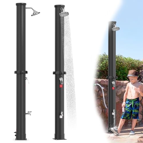 YRHome Schwarz Solardusche 40 Liter – Solar Gartendusche Pooldusche Campingdusche Aussendusche mit Regenduschkopf & Fußdusche | Warmwasser bis 60°C | Ohne Strom für Garten, Pool & Camping YRHome Schwarz Solardusche 40 Liter – Solar Gartendusche Pooldusche Campingdusche Aussendusche mit Regenduschkopf & Fußdusche | Warmwasser bis 60°C | Ohne Strom für Garten, Pool & Camping von YRHome