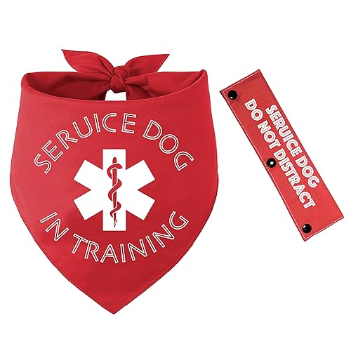 YROVWENQ 2 Stück Diensthund im Training Schal Rot Bandana mit Seruice Hund Do Not Distract Hund Rote Leine Wrap für Hundeliebhaber Besitzer Haustier Geburtstagsgeschenk YROVWENQ 2 Stück Diensthund im Training Schal Rot Bandana mit Seruice Hund Do Not Distract Hund Rote Leine Wrap für Hundeliebhaber Besitzer Haustier Geburtstagsgeschenk von YROVWENQ