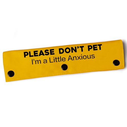 YROVWENQ Little Anxious Sleeve – gelbe Hundeleine, zum Wickeln von ängstlichen Hunden mit Aufschrift "Please Don't Pet" – I'm Anxious Warning YROVWENQ Little Anxious Sleeve – gelbe Hundeleine, zum Wickeln von ängstlichen Hunden mit Aufschrift "Please Don't Pet" – I'm Anxious Warning von YROVWENQ