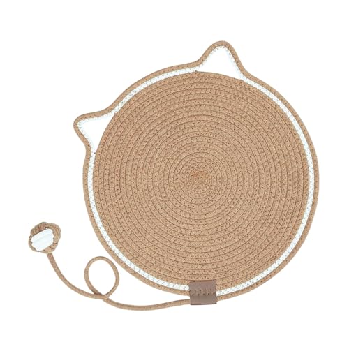 Kratzmatte Katze, widerstandsfähig Katzenkratzbrett mit Ballspielzeug Katzenkratzer aus natürlichem Baumwollseil Kratzteppich Kratzpads für Indoor-Kätzchen, die ihre Krallen Schleifen Kratzmatte Katze, widerstandsfähig Katzenkratzbrett mit Ballspielzeug Katzenkratzer aus natürlichem Baumwollseil Kratzteppich Kratzpads für Indoor-Kätzchen, die ihre Krallen Schleifen von YRTUOP