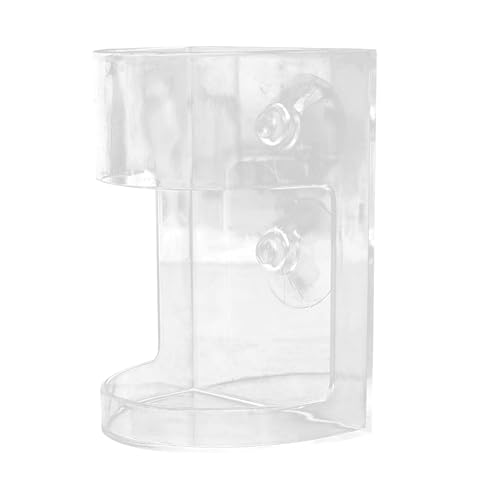 YRTUOP Fish Tank Food Feeder, Transparente -Futternapf, Futterbedarf, Saugnapf-Design, Anti-Floating, Aquarium-Zubehör für Zuhause und Innenbereich von YRTUOP