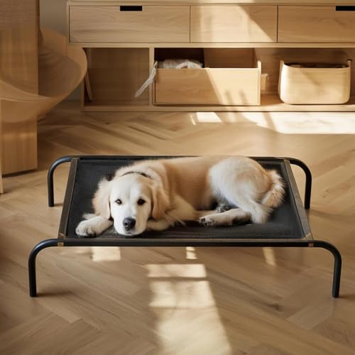 YRTUOP Hundebett Erhöht,Stützende Atmungsaktive Welpenliege | Tragbares Waschbares Hundebett Für Kleine Und Mittelgroße Hunde Katzen Indoor Outdoor Camping Reisen Auto Terrasse Wohnung Balkon Garten von YRTUOP