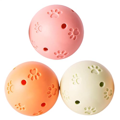 YRTUOP Interaktiver Katzenball, 3 Stück, ausgehöhlte kleine Bälle mit Glocken, interaktives Kätzchen-Rasselspiel, Haustier-Übungsspielzeug, Bodenkauzubehör, Kratzspielzeug für kleine Tiere YRTUOP Interaktiver Katzenball, 3 Stück, ausgehöhlte kleine Bälle mit Glocken, interaktives Kätzchen-Rasselspiel, Haustier-Übungsspielzeug, Bodenkauzubehör, Kratzspielzeug für kleine Tiere von YRTUOP