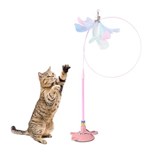 YRTUOP Katzenfeder-Zauberstab-Spielzeug,Katzen-Teaser-Zauberstab-Spielzeug | Interaktiver Feder-Teaser-Zauberstab - Tragbares Haustierspielzeug für Hauskatzen, süßes Kätzchenspielzeug zum Entspannen YRTUOP Katzenfeder-Zauberstab-Spielzeug,Katzen-Teaser-Zauberstab-Spielzeug | Interaktiver Feder-Teaser-Zauberstab - Tragbares Haustierspielzeug für Hauskatzen, süßes Kätzchenspielzeug zum Entspannen von YRTUOP