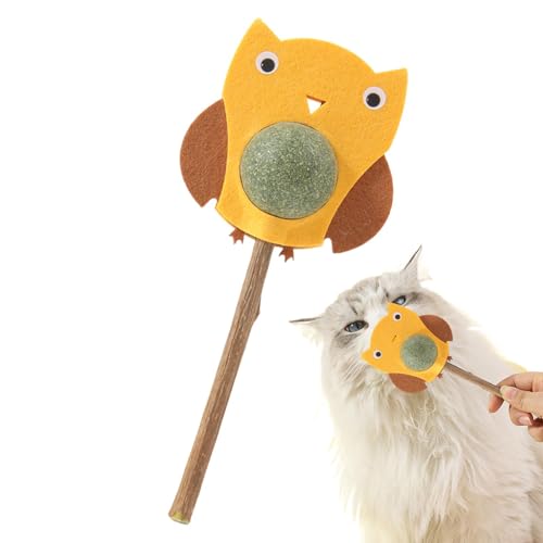 YRTUOP Katzenminze Balls, Cartoon Eule Katzenminze Sticks Katzen Kauhölzer Sticks Katzenminze Spielzeug Interaktives Katzenspielzeug Für Katze, 17x6x2cm YRTUOP Katzenminze Balls, Cartoon Eule Katzenminze Sticks Katzen Kauhölzer Sticks Katzenminze Spielzeug Interaktives Katzenspielzeug Für Katze, 17x6x2cm von YRTUOP
