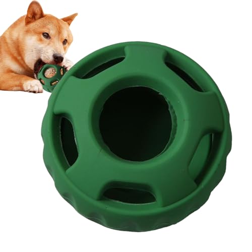 YRTUOP Silikon Hundeleckerli-Bälle, langsames Füttern Spender für Hundefutter nteraktives Hundespielzeug-Bälle Hundepuzzle Ball Für Zahnreibende Welpen Senioren, 11.7x11.7x7.6cm von YRTUOP