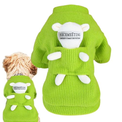 YRTUOP Warmer Hundepullover – Haustierpullover mit Bärenpuppe, dicke Herbstkleidung, Rollkragen, Katzen-Outfit für den Außenbereich YRTUOP Warmer Hundepullover – Haustierpullover mit Bärenpuppe, dicke Herbstkleidung, Rollkragen, Katzen-Outfit für den Außenbereich von YRTUOP