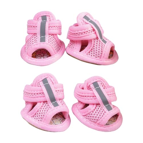 YRTUOP rutschfeste Hundeschuhe | Pfotenschutz Für Hunde | 4 Stück rutschfeste Reflektierende Hundeschutzstiefel Für Nachtwanderungen Outdoor Reisen Stadt Regen Gehweg von YRTUOP