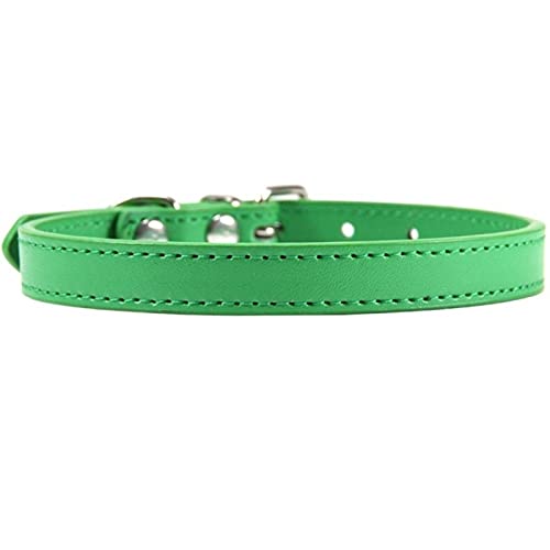 PU Leder Sicherheitshundehalsband Kleine Katzenleine Halskette Halsband Haustierzubehör-Grün,S von YSDSS