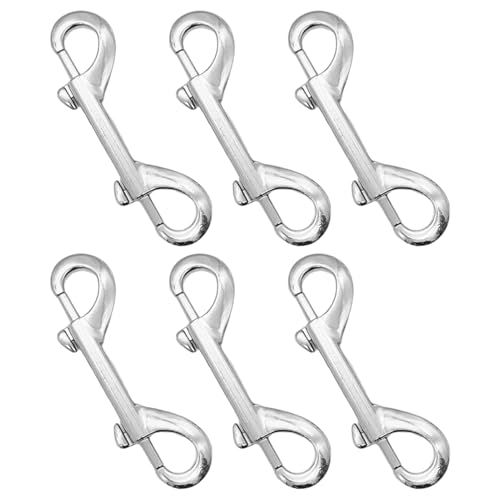 YSDYY 6 Doppelköpfige Metallschnallen, Hunde-Leinenzubehör, Rucksack-Wasserflaschenschnallen, Multifunktions-Metallschnallen. von YSDYY