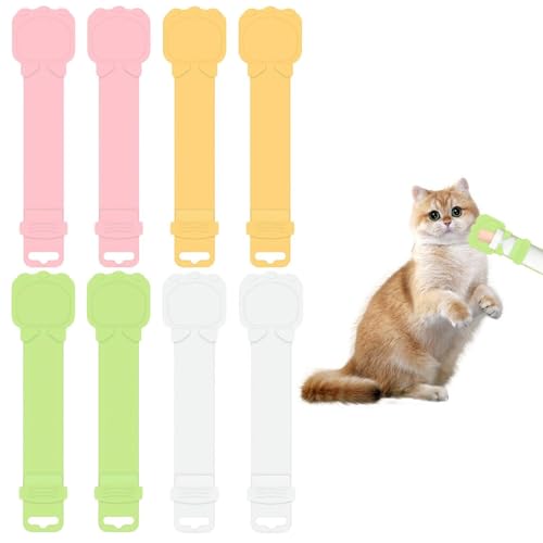 YSDYY 8 Stücke Katzenfutterlöffel, Katzensnack Squeeze Löffel, Plastiklöffel, Leicht Zu Reinigen, Haustierversorgungen. von YSDYY
