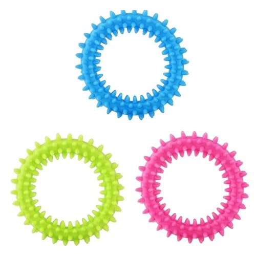 YSHODGU 3 Stück Kleiner Hund Ring, Welpe Zähne Kauen Spielzeug, für 360° Saubere Oral Haustierzähne und Beruhigen Juckreiz YSHODGU 3 Stück Kleiner Hund Ring, Welpe Zähne Kauen Spielzeug, für 360° Saubere Oral Haustierzähne und Beruhigen Juckreiz von YSHODGU