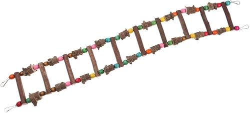 Vogel-Papageienleiterbrücke/Natur Vogel Holzleiter Spielzeug/Haustier Vogelkäfig Zubehör Schaukel Spielzeug/Vogel ​Hängende Kletterbrücke Kauspielzeug (80cm) von YSOLDA