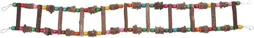 Vogel-Papageienleiterbrücke/Natur Vogel Holzleiter Spielzeug/Haustier Vogelkäfig Zubehör Schaukel Spielzeug/Vogel ​Hängende Kletterbrücke Kauspielzeug (90cm) von YSOLDA