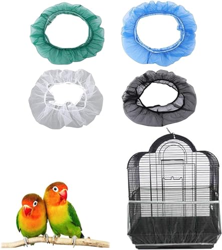 YSOLDA 4 x Vogelkäfig-Abdeckung/verstellbarer Vogelkäfig-Samenfänger/durchsichtiger Schutz für Vogelkäfig-Abdeckung/Vogelkäfig-Zubehör YSOLDA 4 x Vogelkäfig-Abdeckung/verstellbarer Vogelkäfig-Samenfänger/durchsichtiger Schutz für Vogelkäfig-Abdeckung/Vogelkäfig-Zubehör von YSOLDA